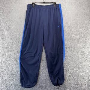 Nike Sweatpants Men's Large Blue Performance Training Woven Cuffed Pockets Gym